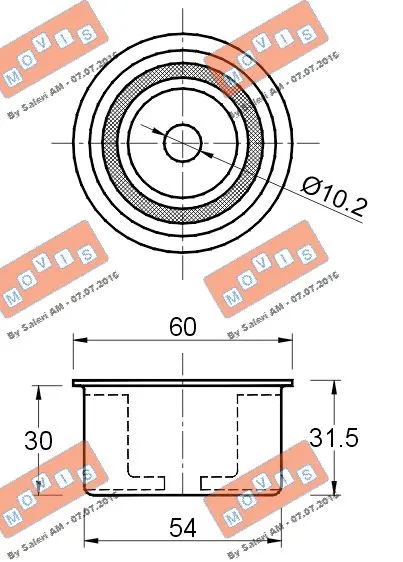 Deflection/Guide Pulley, timing belt