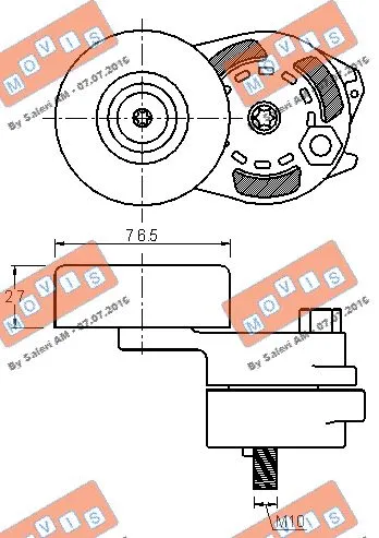 Belt Tensioner, V-ribbed belt