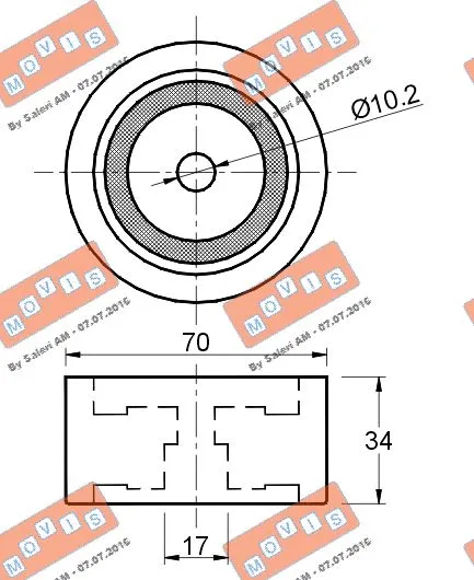 Deflection/Guide Pulley, timing belt