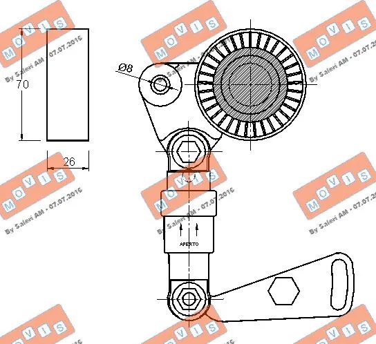 Deflection/Guide Pulley, V-ribbed belt