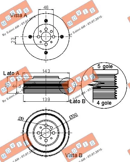 Belt Pulley, crankshaft