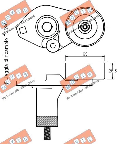Belt Tensioner, V-ribbed belt