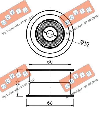 Deflection/Guide Pulley, timing belt