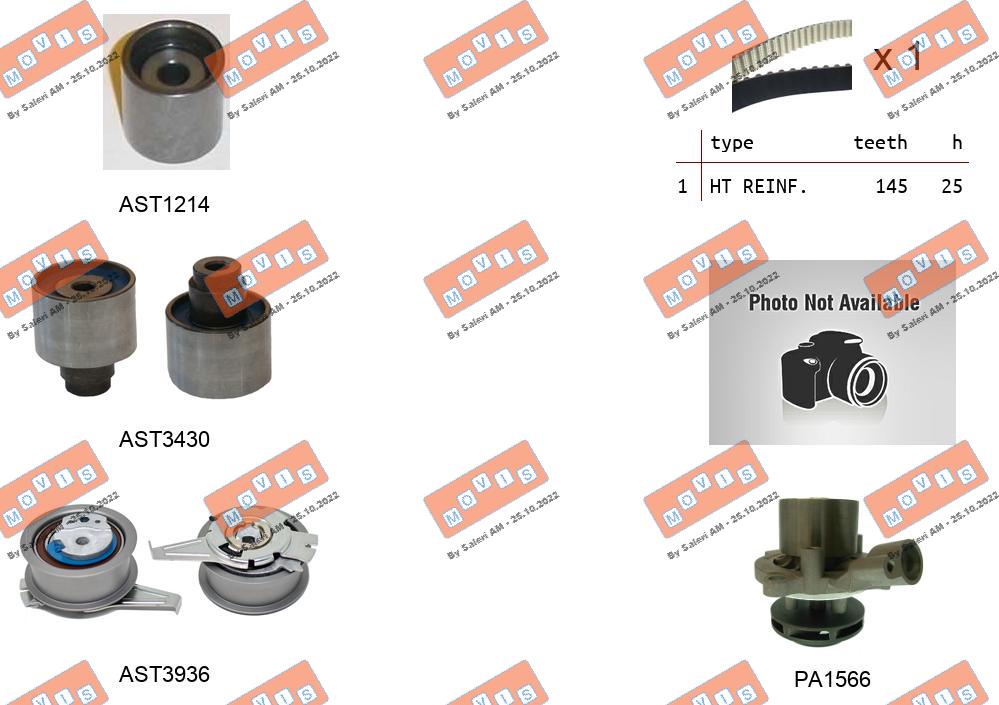 Water Pump & Timing Belt Kit (ASTK1290PA)