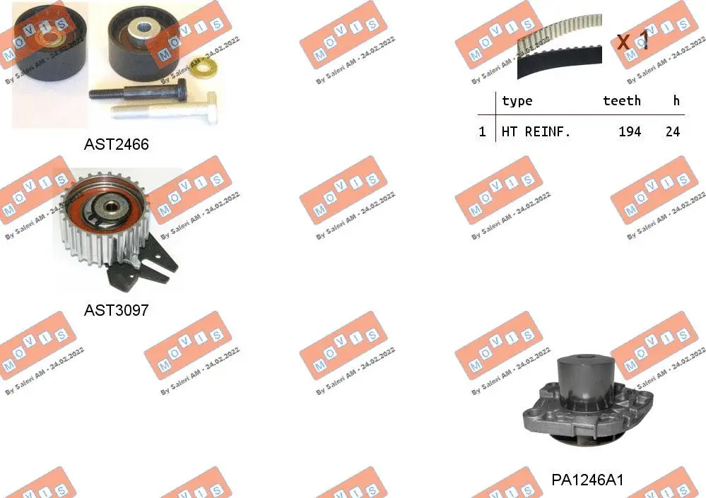 Water Pump & Timing Belt Kit (ASTK1094PA)