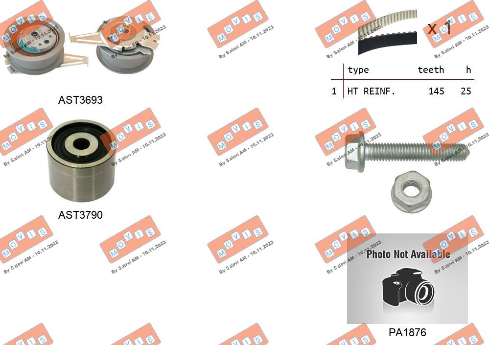 Water Pump & Timing Belt Kit (ASTK1181PA3)