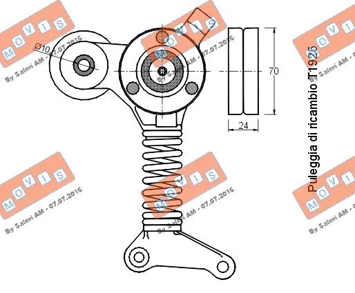 Belt Tensioner, V-ribbed belt