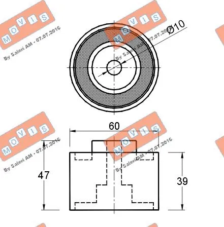 Deflection/Guide Pulley, timing belt