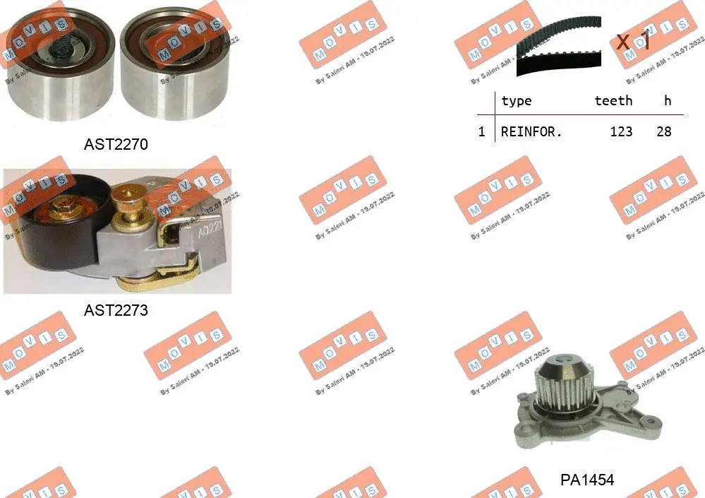 Water Pump & Timing Belt Kit (ASTK1070PA2)