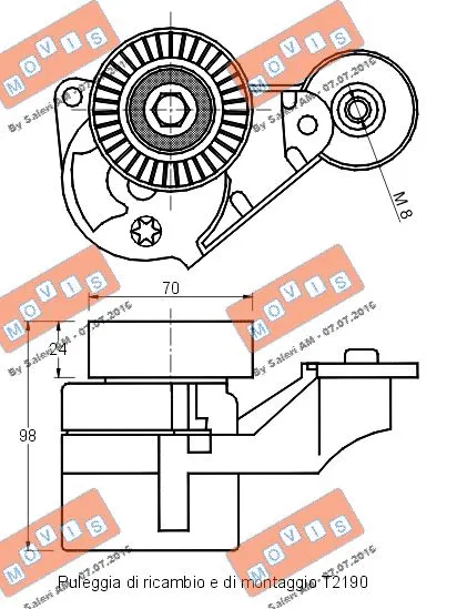 Belt Tensioner, V-ribbed belt