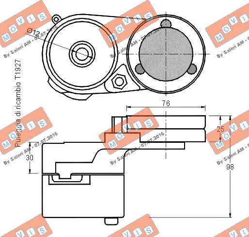 Belt Tensioner, V-ribbed belt