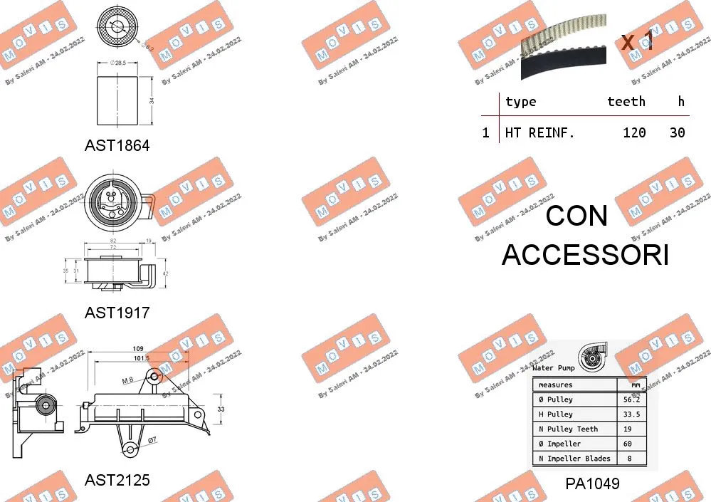Water Pump & Timing Belt Kit