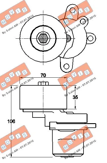 Belt Tensioner, V-ribbed belt
