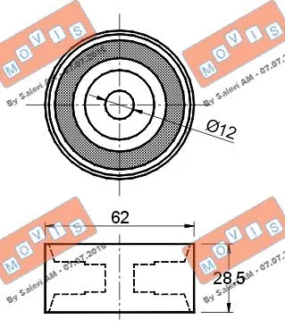 Deflection/Guide Pulley, timing belt
