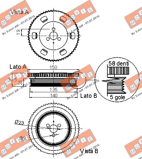 Belt Pulley, crankshaft