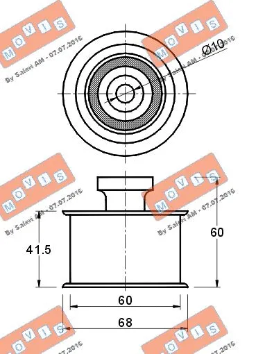 Deflection/Guide Pulley, timing belt