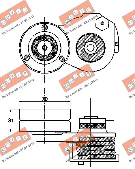 Belt Tensioner, V-ribbed belt