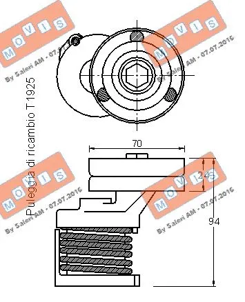 Belt Tensioner, V-ribbed belt
