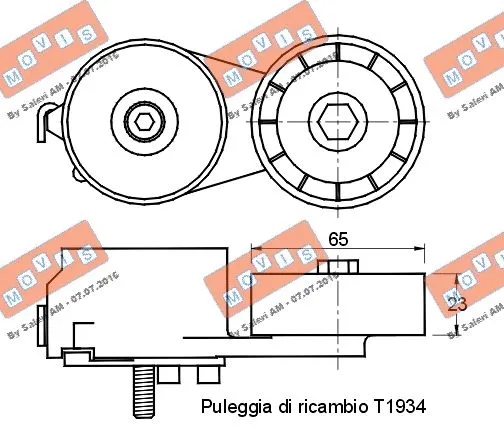 Belt Tensioner, V-ribbed belt