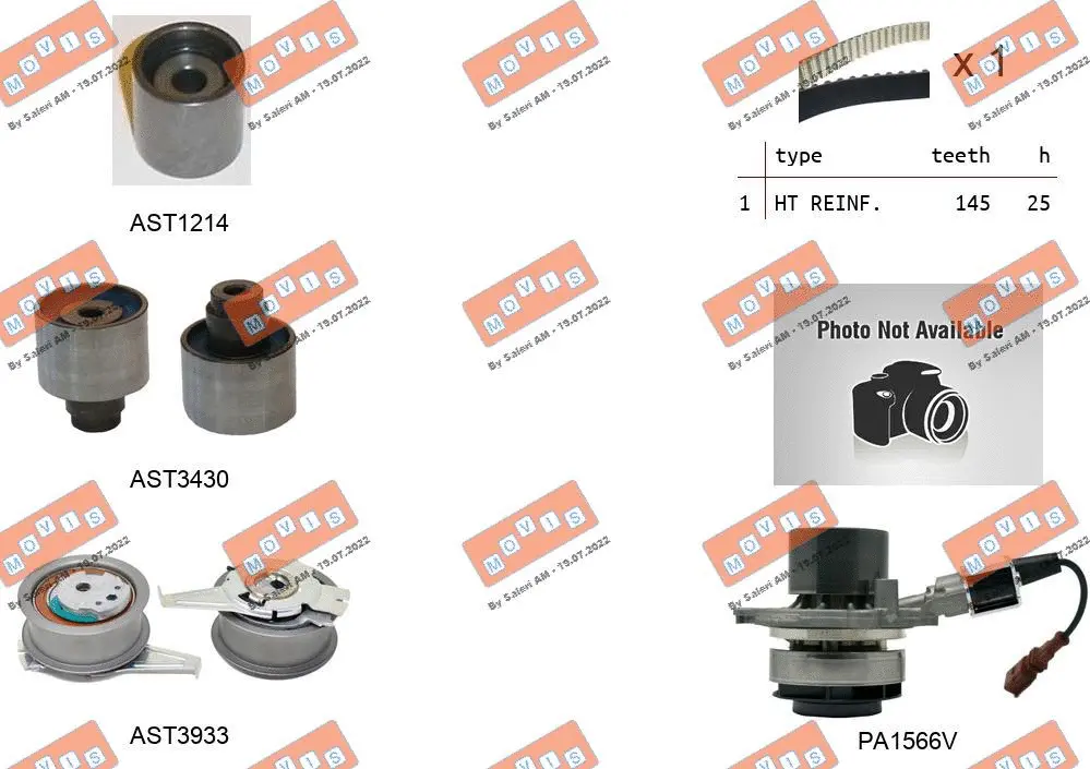 Water Pump & Timing Belt Kit (ASTK1288PA2)