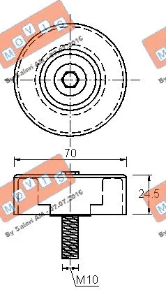Deflection/Guide Pulley, V-ribbed belt