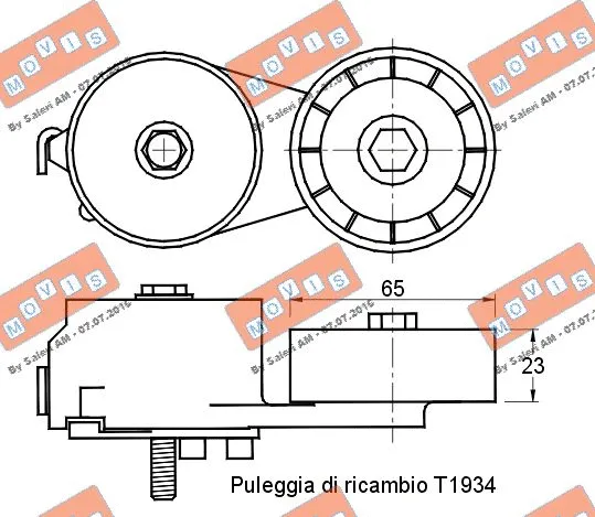 Belt Tensioner, V-ribbed belt