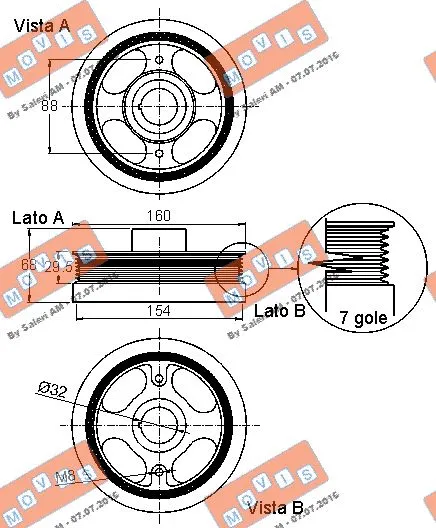 Belt Pulley, crankshaft