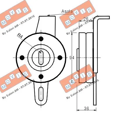 Belt Tensioner, V-ribbed belt