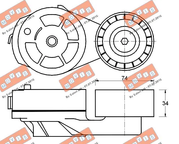 Belt Tensioner, V-ribbed belt