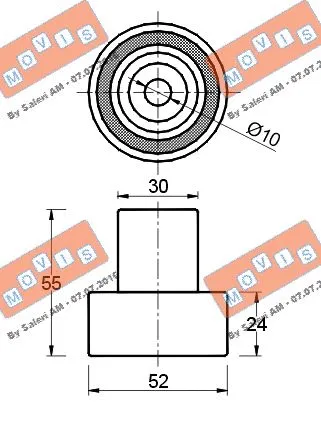 Deflection/Guide Pulley, timing belt