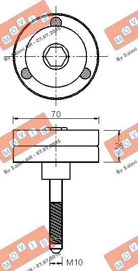 Deflection/Guide Pulley, V-ribbed belt