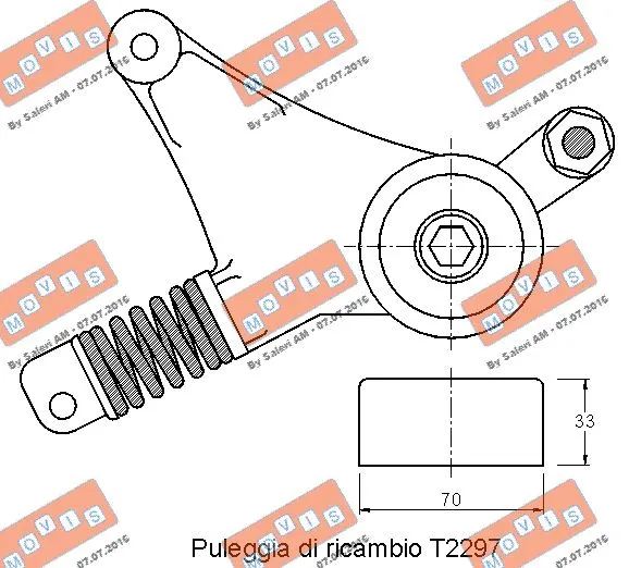 Belt Tensioner, V-ribbed belt
