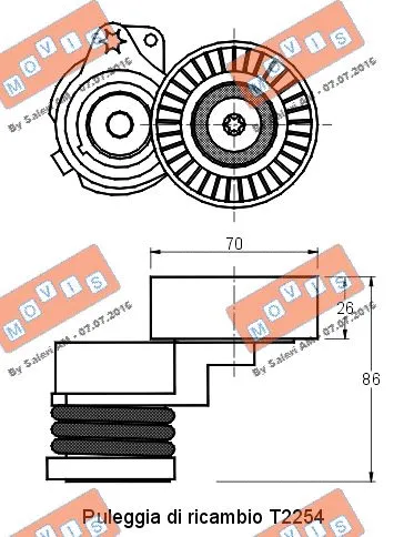 Belt Tensioner, V-ribbed belt