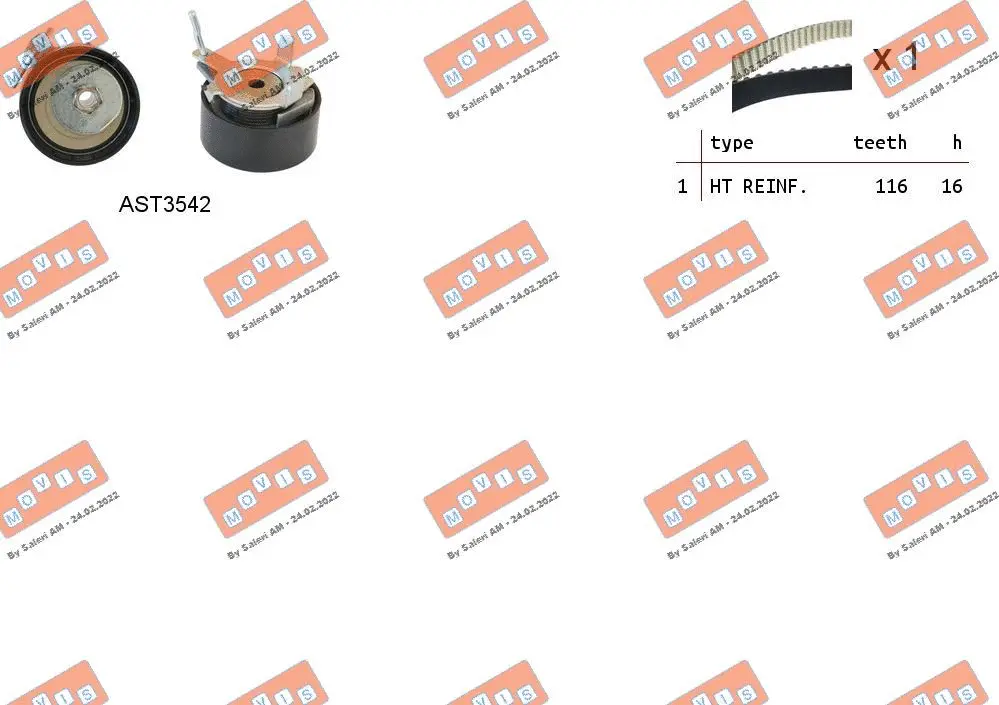 Timing Belt Kit (ASTK1162)