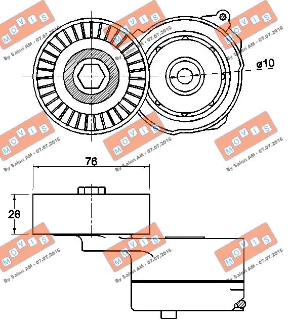 Belt Tensioner, V-ribbed belt