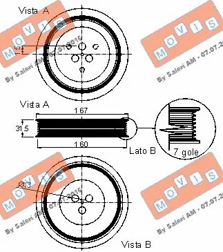 Belt Pulley, crankshaft