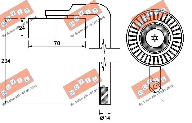 Belt Tensioner, V-ribbed belt