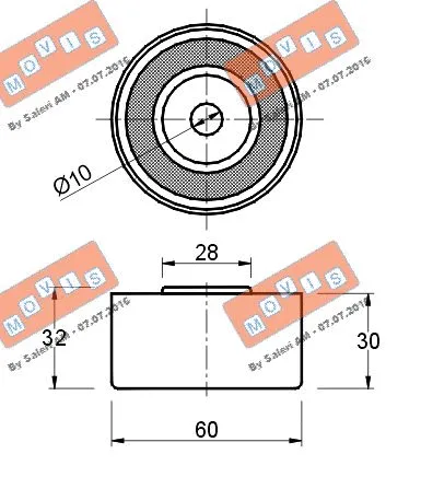 Deflection/Guide Pulley, timing belt