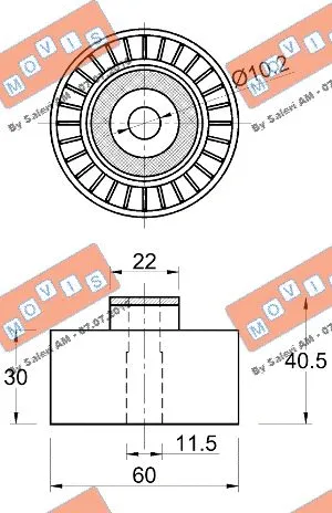 Deflection/Guide Pulley, timing belt