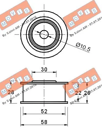 Deflection/Guide Pulley, V-ribbed belt