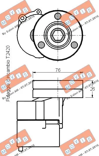 Belt Tensioner, V-ribbed belt