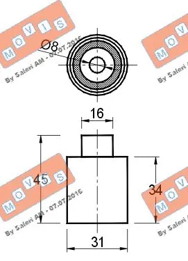 Deflection/Guide Pulley, timing belt