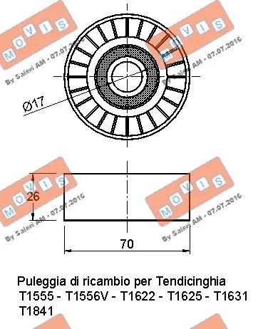 Deflection/Guide Pulley, V-ribbed belt