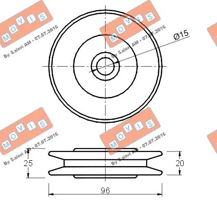 Deflection/Guide Pulley, V-ribbed belt