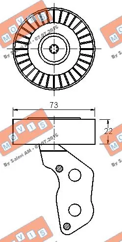 Deflection/Guide Pulley, V-ribbed belt