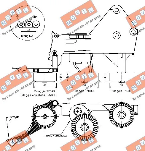 Belt Tensioner, V-ribbed belt