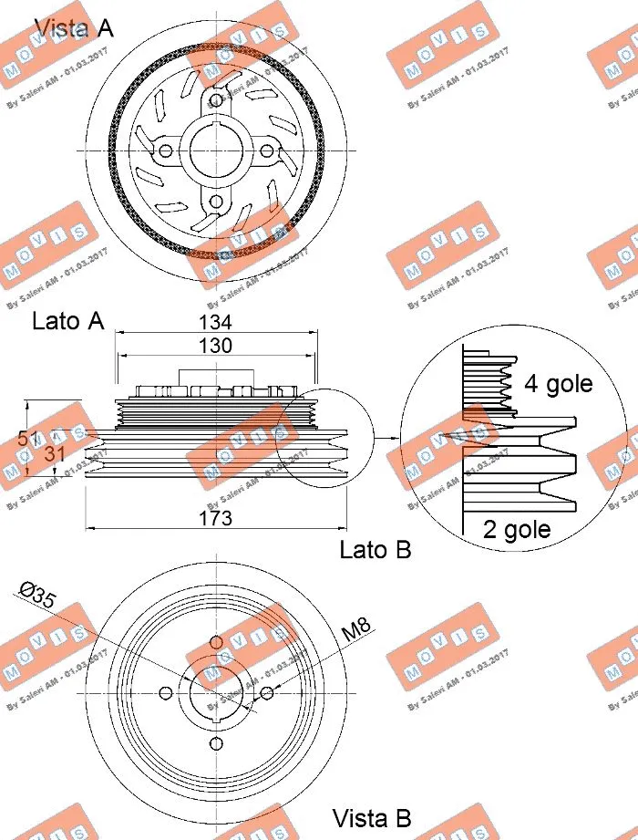 Belt Pulley, crankshaft