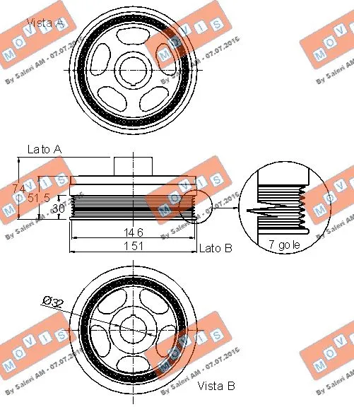 Belt Pulley, crankshaft
