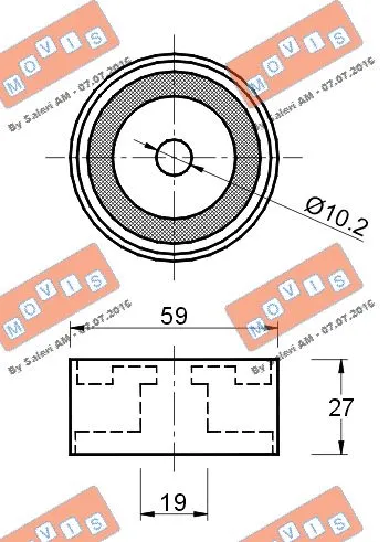 Deflection/Guide Pulley, timing belt