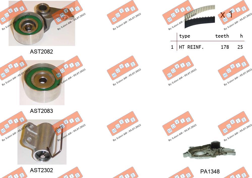 Water Pump & Timing Belt Kit (ASTK0956CPA)